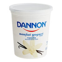 Dannon Non-Fat Vanilla Yogurt 32 oz. - 6/Case