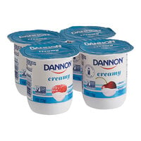 Dannon Creamy Non-Fat Cherry and Raspberry Variety Yogurt 4 oz. - 48/Case