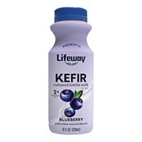 Lifeway Low-Fat Blueberry Kefir 8 fl. oz. - 6/Case