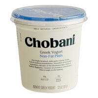 Chobani Non-Fat Plain Greek Yogurt 32 oz. - 6/Case