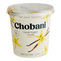 Chobani Non-Fat Vanilla Greek Yogurt 32 oz. - 6/Case