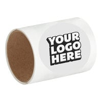 Carnival King 3 1/2" Customizable Round Vinyl Label Roll - 50/Pack