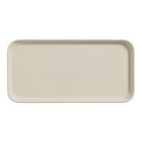 American Metalcraft Blend Collection 7 7/8" x 4" Biscuit Melamine Rectangle Plate