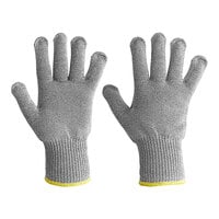 Ansell Hyflex 74-048 Gray Medium-Duty A6 Level Cut-Resistant Uncoated Knitted Gloves with Dyneema Liner
