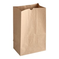 ChoiceHD 20 lb. Shorty Extra Heavy-Duty Natural Kraft Paper Bag - 400/Case