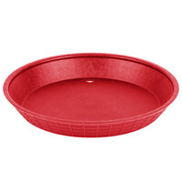 Tablecraft 137510R 10 1/2 inch Red Plastic Diner Platter / Fast Food Basket - 12/Pack