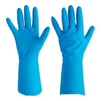 Ansell AlphaTec 37-310 12" Blue 8 Mil Unsupported Reversed Lozenge Grip Nitrile Gloves