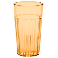 Cambro NT12153 Newport 12.6 oz. Amber Customizable SAN Plastic Tumbler - 36/Case