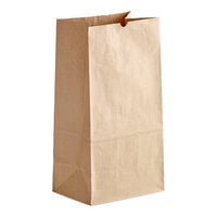 ChoiceHD 25 lb. Shorty Heavy-Duty Natural Kraft Bag - 400/Case