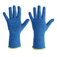 Ansell Hyflex 72-400 Blue Medium-Duty Knitted Gloves with Fiberglass and HPPE Liner
