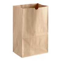 ChoiceHD 20 lb. Shorty Heavy-Duty Natural Kraft Paper Bag - 400/Case