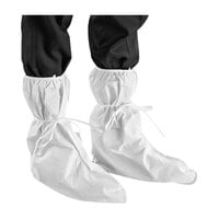 Ansell AlphaTec 68-2000 Model 407 White Boot Cover with PVC Anti-Slip Sole - Large - Pair