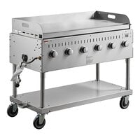 Backyard Pro LPG48 48" Stainless Steel Liquid Propane Outdoor Grill with Griddle