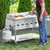 Backyard Pro LPG48 48 inch Stainless Steel Liquid Propane Outdoor Grill with Griddle