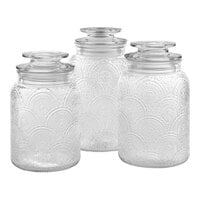 Stylesetter 3-Piece Round Glass Canister Set with Glass Lids by Jay Companies 203192-GB