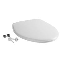 Bemis 7300EC 000 White Elongated Plastic Toilet Seat with Lid