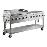 Backyard Pro LPG72 72 inch Stainless Steel Liquid Propane Outdoor Grill with Griddle