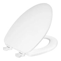 Church by Bemis 585EC 000 White Elongated Enameled Wood Toilet Seat with Lid