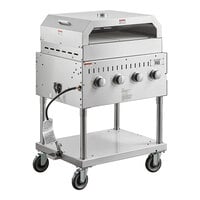 Backyard Pro LPG30 30" Stainless Steel Liquid Propane Outdoor Grill with Pizza Oven