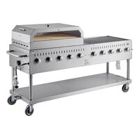 Backyard Pro LPG72 72" Stainless Steel Liquid Propane Outdoor Grill with Pizza Oven