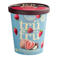 TruFru Frozen White and Milk Chocolate Covered Strawberries 5 oz. Cup - 8/Case