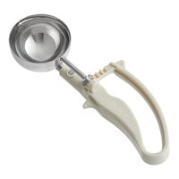 Vollrath 47157 #40 Round Stainless Steel Squeeze Handle Disher - 0.88 oz.