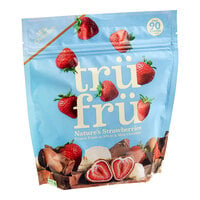 TruFru Frozen White and Milk Chocolate Covered Strawberries 8 oz. Bag - 6/Case