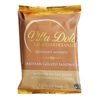 Villa Dolce Sea Salt Caramel Gelato Snickerdoodle Cookie Sandwich 5.7 oz. - 18/Case