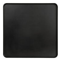 Cal-Mil Hudson 14" Black Square Raised Rim Melamine Platter