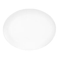 Cal-Mil 11" x 14" White Oval Shallow Coupe Melamine Platter