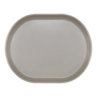 Cal-Mil Hudson 14" x 11 1/4" Ash Oval Raised Rim Melamine Platter