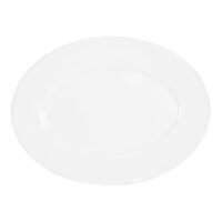 Cal-Mil 12" x 9" White Oval Classic Rim Melamine Platter