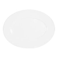 Cal-Mil 12" x 9" White Oval Classic Rim Melamine Platter