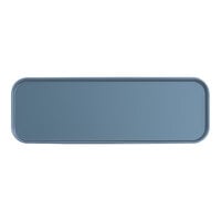 Cal-Mil Hudson 4" x 12" Stone Blue Rectangular Raised Rim Melamine Platter
