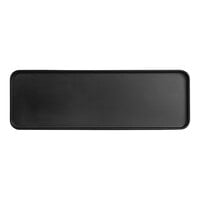 Cal-Mil Hudson 18 inch x 6 inch Black Rectangular Raised Rim Melamine Platter