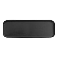 Cal-Mil Hudson 12" x 4" Black Rectangular Raised Rim Melamine Platter