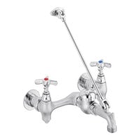 Delta Faucet 28T9 Wall Mount Service Sink Faucet with Wall Brace, Vacuum Breaker, and Dual Cross-Style Handles