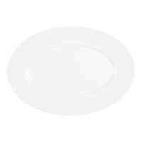 Cal-Mil 10" x 7" White Oval Classic Rim Melamine Platter