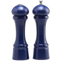 Chef Specialties 08700 Professional Series 8 inch Customizable Autumn Hues Cobalt Blue Pepper Mill and Salt Shaker