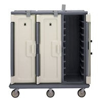 Cambro MDC1418T30191 Granite Gray 3 Compartment Meal Delivery Cart 30 Tray