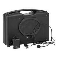 AmpliVox Bluetooth Wireless Audio Portable Buddy PA System with Wireless Headset and Lapel Microphone - 50W