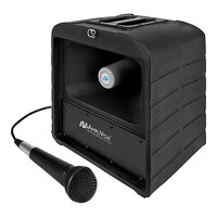 AmpliVox Basic Mega Hailer Bluetooth Portable PA System with Wired Handheld Microphone, Tripod, and Microphone Stand - 50W
