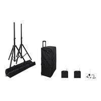 AmpliVox Premium AirVox Bluetooth Wireless Portable PA System with Wireless Headset, Lapel Microphone, and 2 Tripods - 50W
