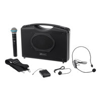 AmpliVox Bluetooth Wireless Audio Portable Buddy PA System with 3 Wireless Microphones - 50W