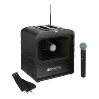AmpliVox Mega Hailer Bluetooth Wireless Portable PA System with Wireless Handheld Microphone - 50W