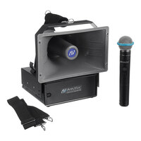 AmpliVox Half-Mile Hailer Wireless Portable Outdoor PA System with Wireless Handheld Microphone - 50W