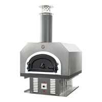 Chicago Brick Oven CBO-O-CT-750-HYB-NG-SV-C-3K Silver Vein Hybrid Wood / Natural Gas-Fired Countertop Pizza Oven