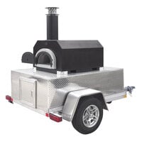 Chicago Brick Oven CBO-O-TAIL-CV Tailgater Copper Vein Mobile Wood-Fired Outdoor Pizza Oven with Metal Insulating Hood
