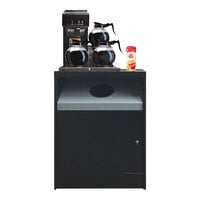 All State Manufacturing 23 1/4" x 19" x 32" Coffee Stand with Trash Receptacle OCS200 TR SF