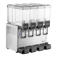 Narvon RBD2G4S Quadruple 2 Gallon Bowl Refrigerated Beverage Dispenser - 110V